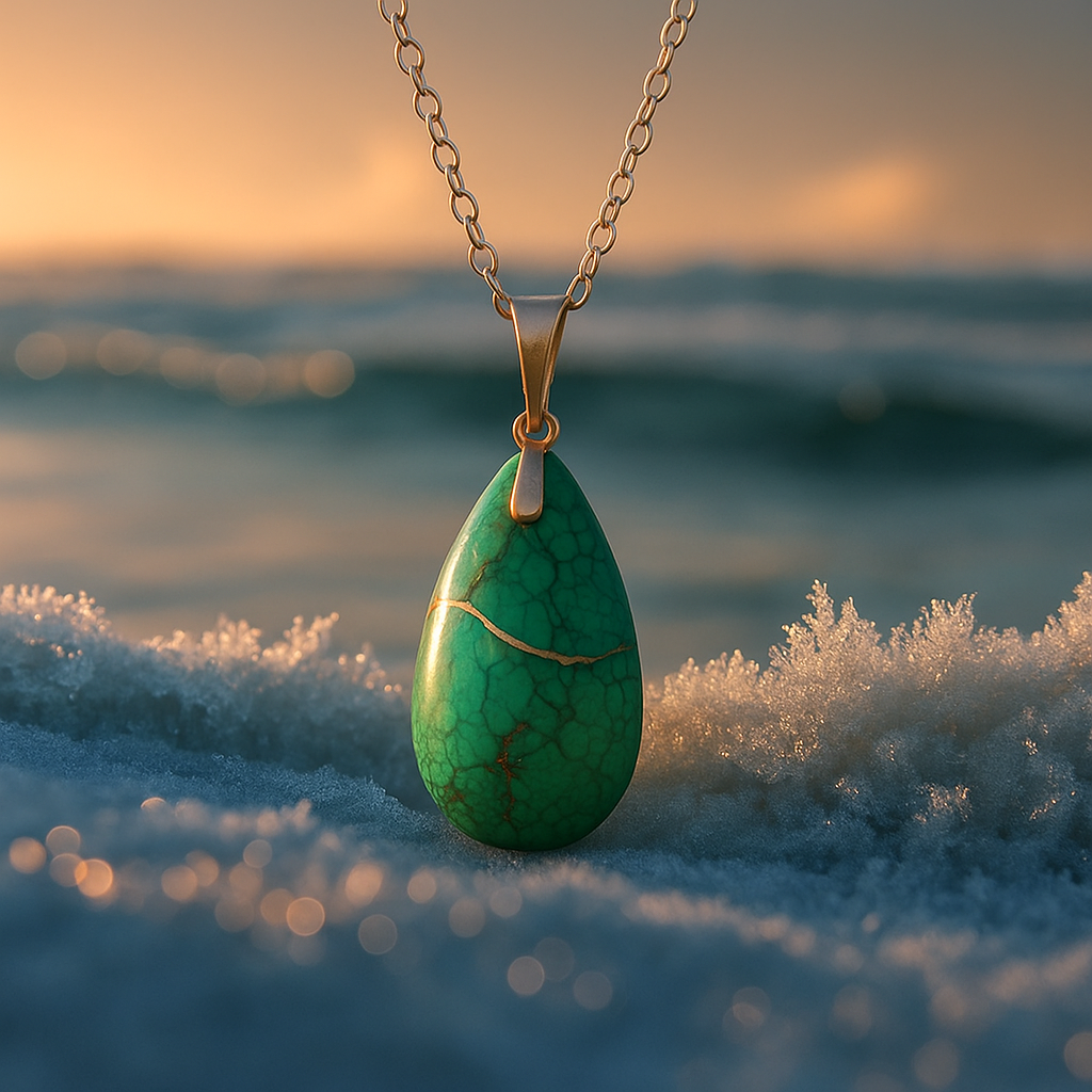 Collana Goccia Del Mare Green