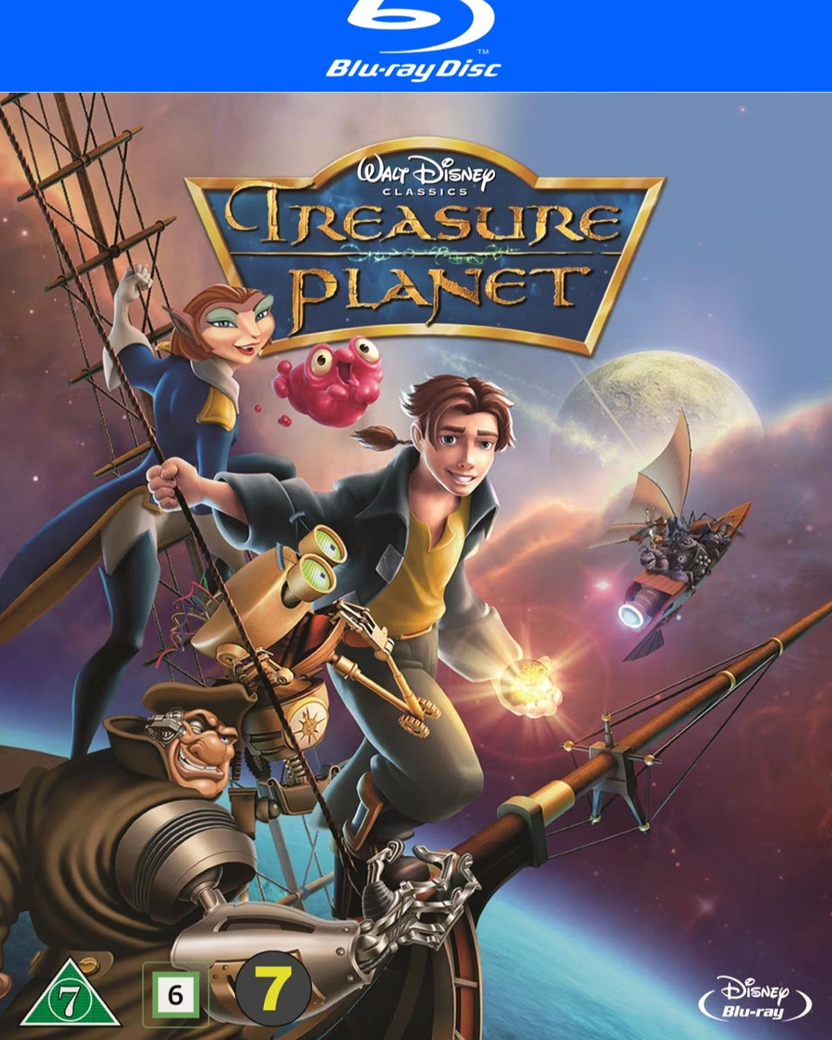 Copertina Blu-ray de Il Pianeta del Tesoro, classico Disney di animazione fantascientifica